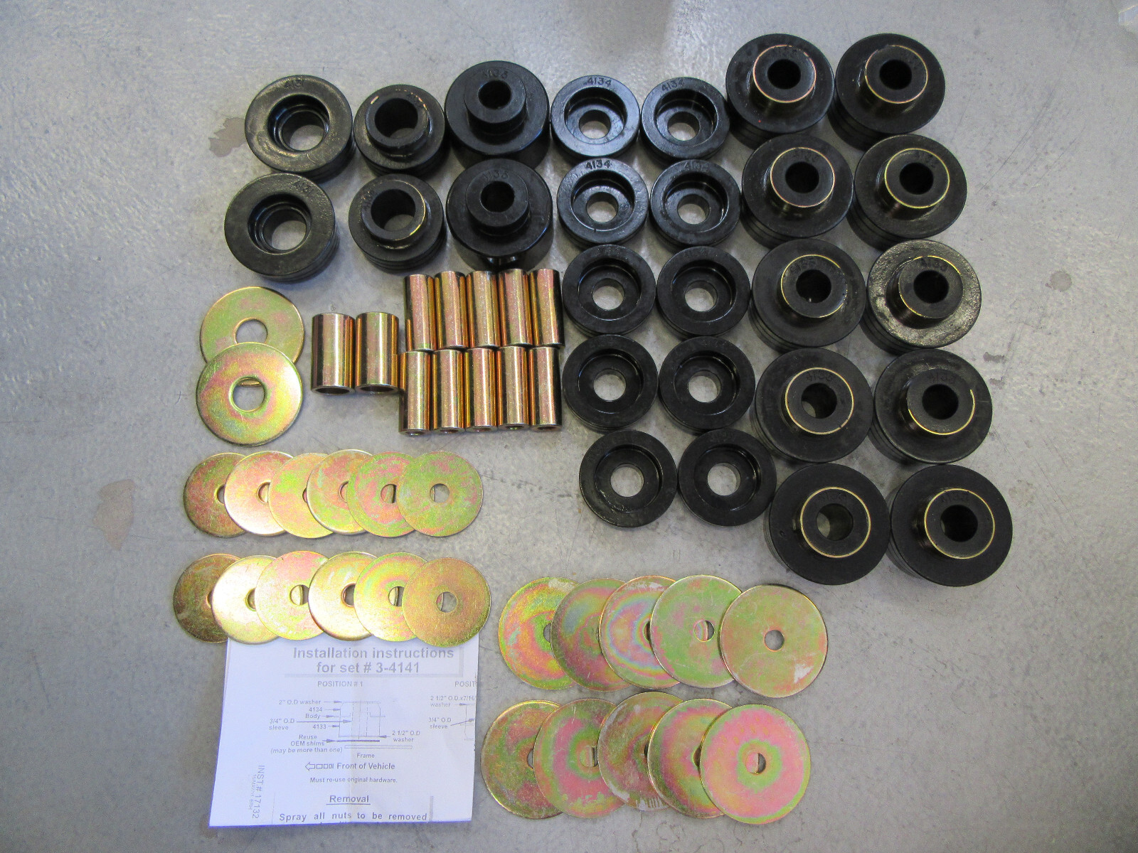 Energy Suspension 3.4141G Black Polyurethane Body Mount Bushings Set