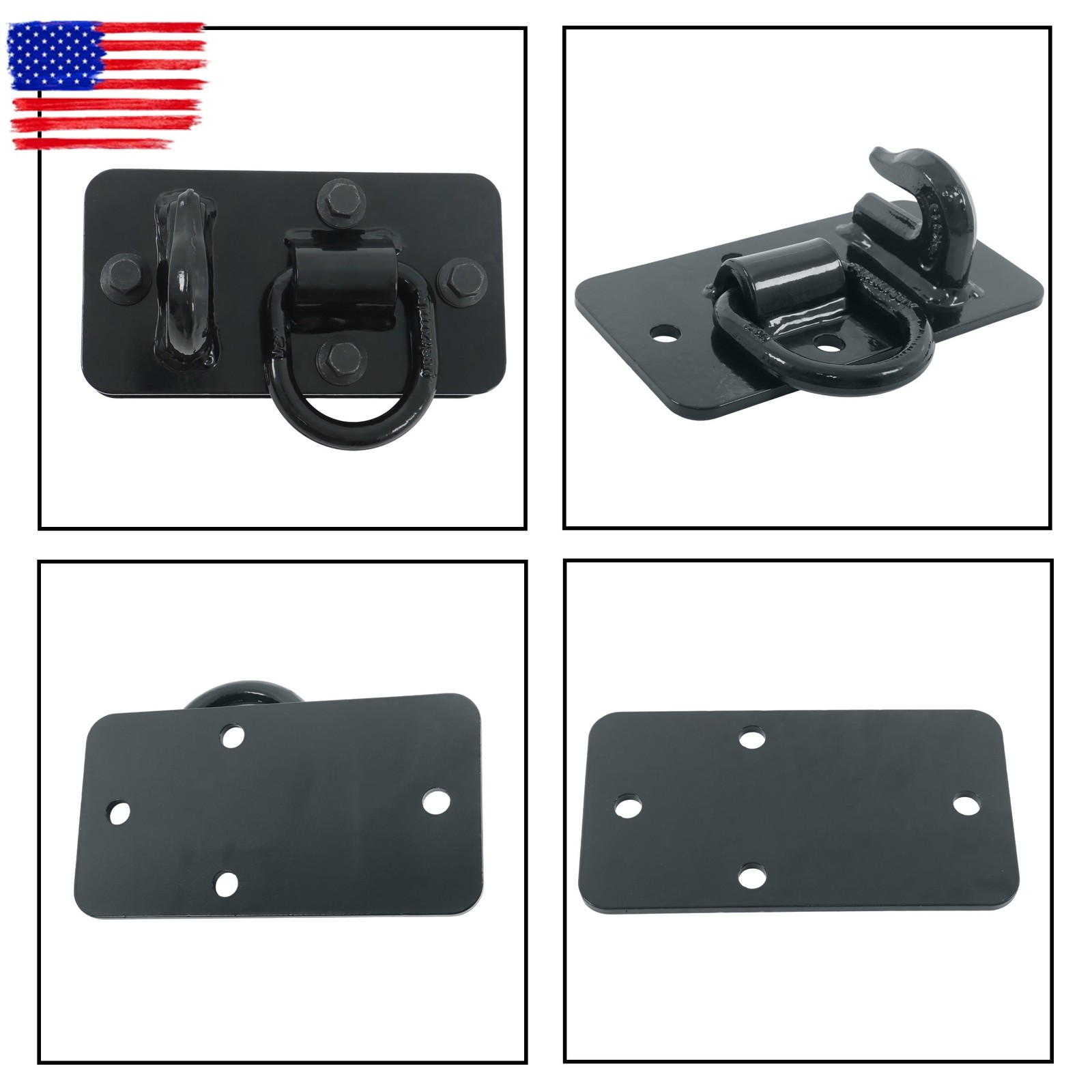 2 Pack Grade 70 Forged Bolt-On Grab Hooks for Tractor Bucket Max 15000 lbs