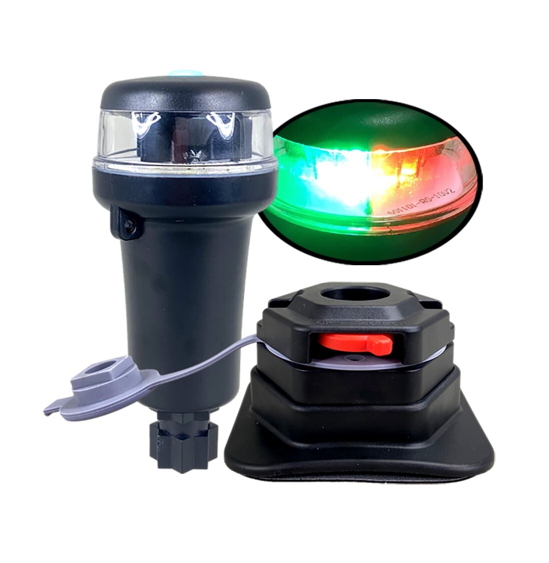 Pactrade Marine Bi-Color Navigation Light Inflatable Boat Surface Mount Adhesive
