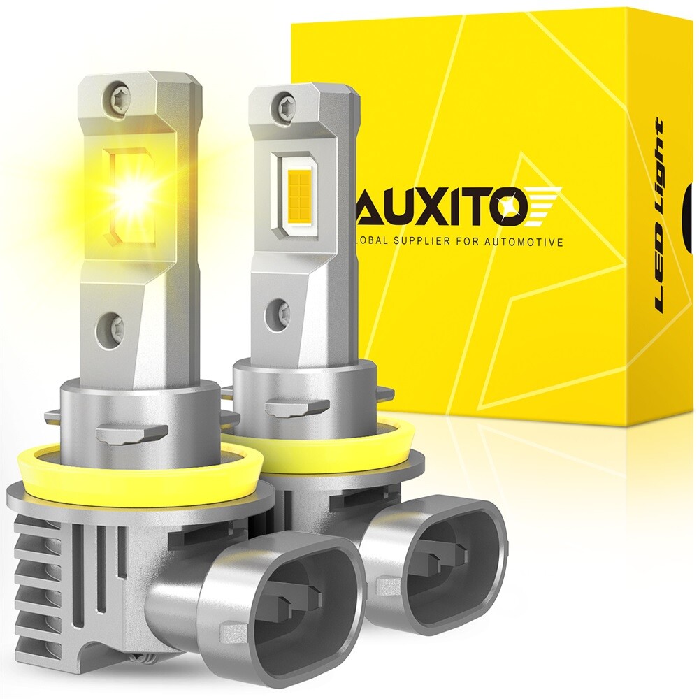 H11 CSP LED Headlight Kit High Low Beam Bulb Super Bright 3000K Yellow 60000LM