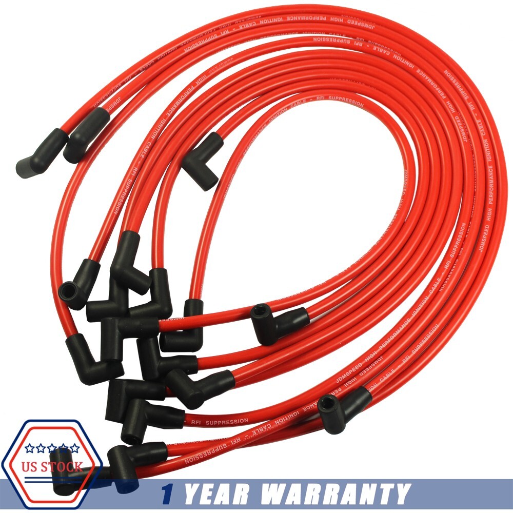 Electronic Ignition HEI Spark Plug Wire Set 10.5MM Fit Chevy SBC BBC 383 454 350