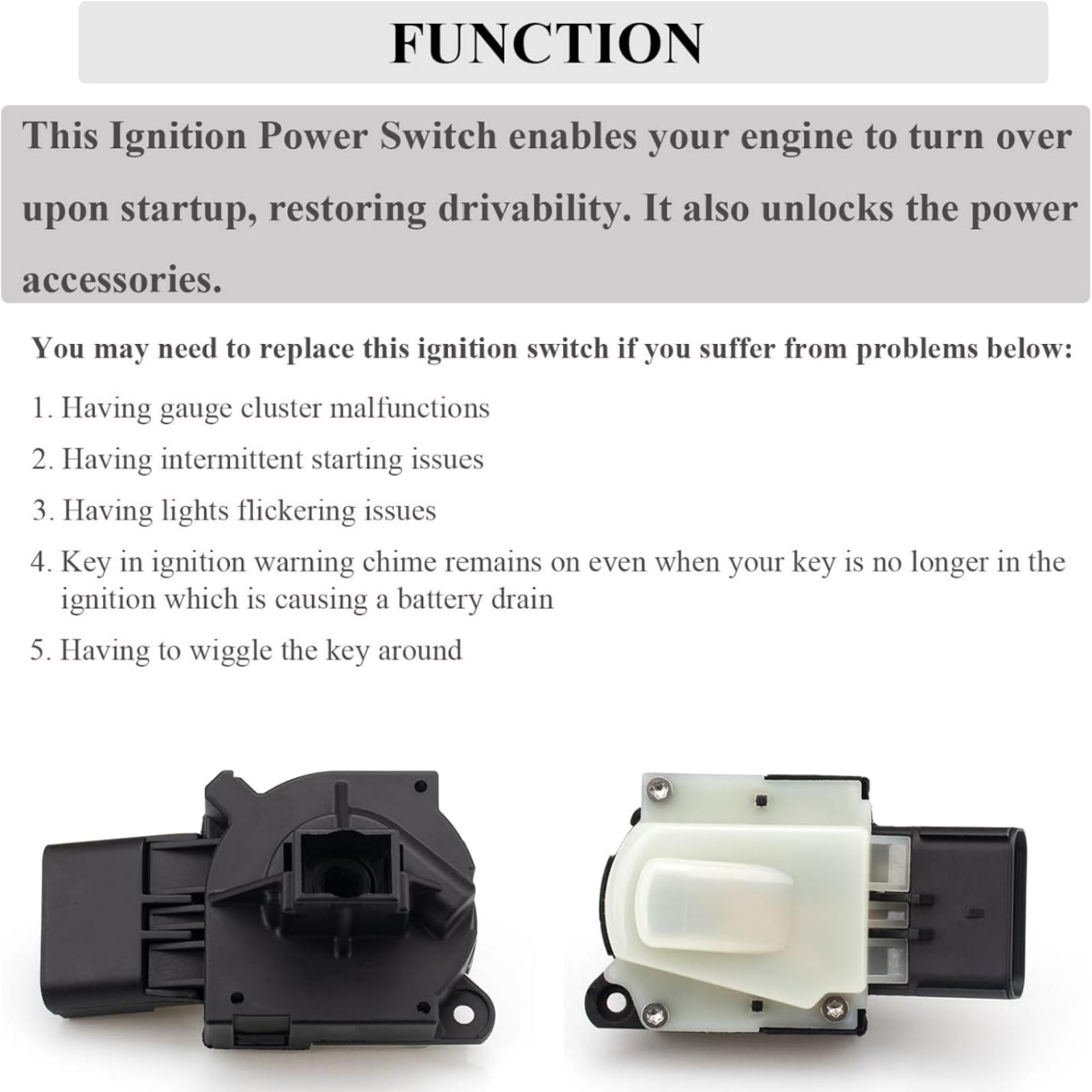 Easy-to-install Ignition Switch 4685719AH For Jeep Commander/Compass/Liberty