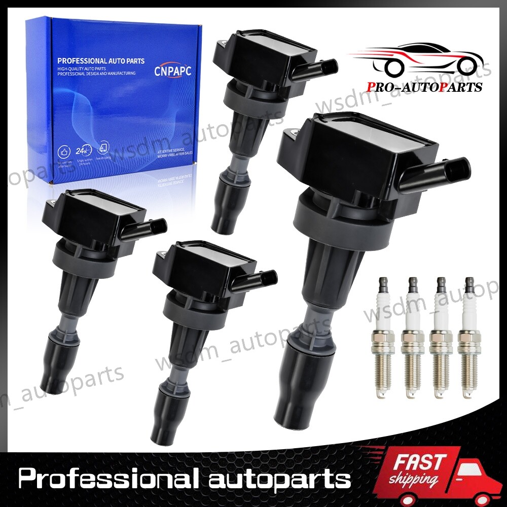 4 For 2016 2017 2018 Hyundai Tucson 1.6L L4 Ignition Coil & Spark Plug