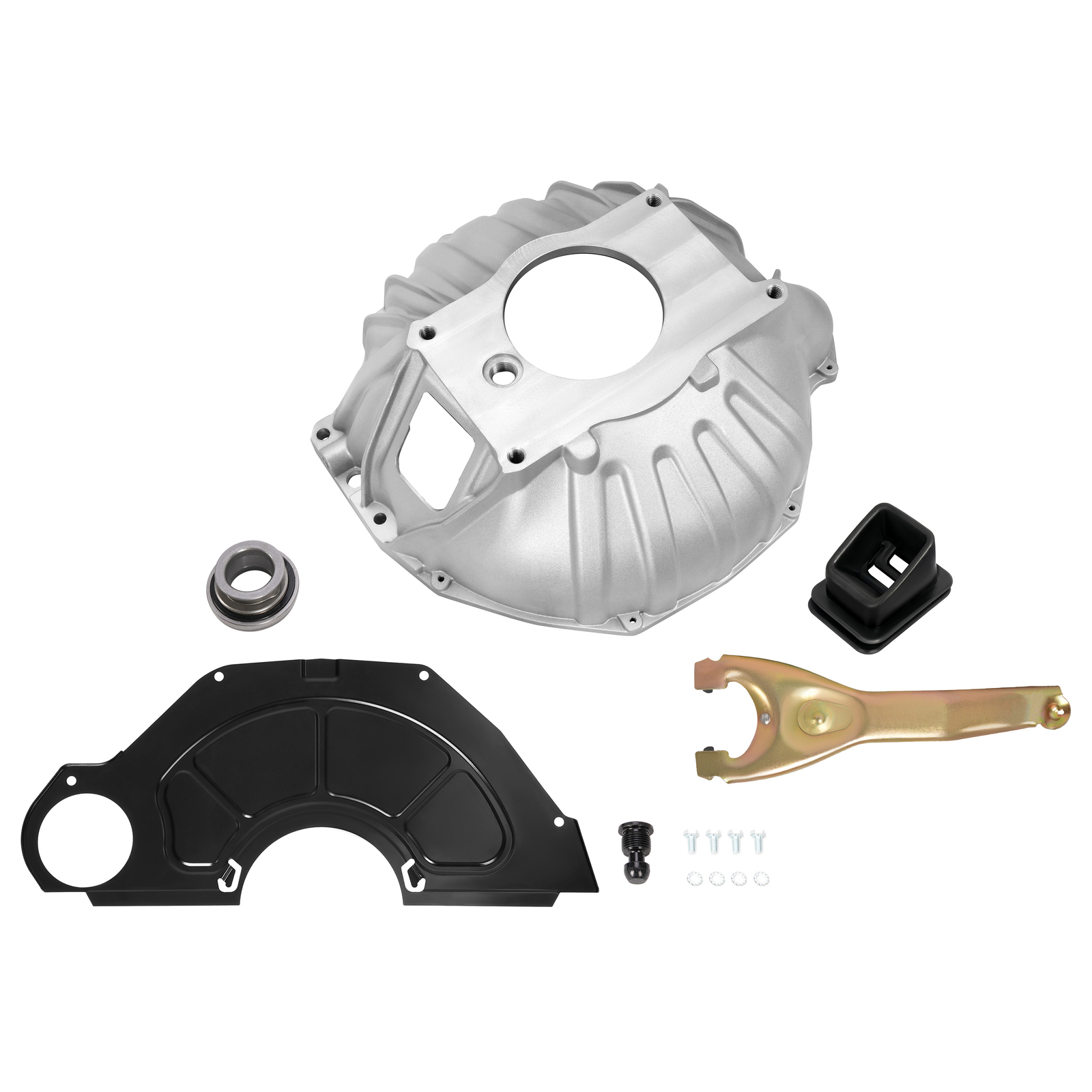 FOR CHEVY BELL HOUSING KIT & 11″ CLUTCH FORK & THROWOUT BEARING & COVER #3899621