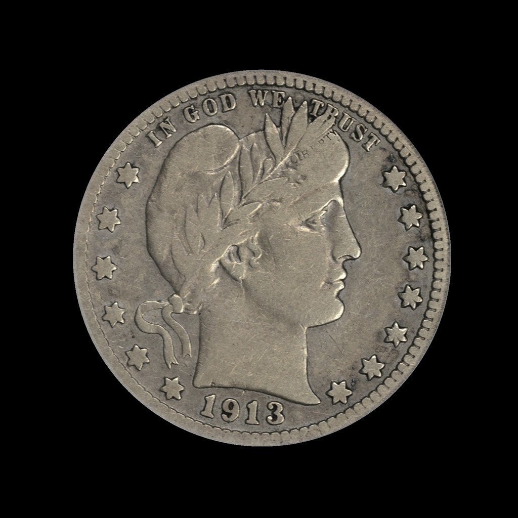 1913-S Liberty Head Quarter, San Francisco US Mint American Coin, Fine Condition
