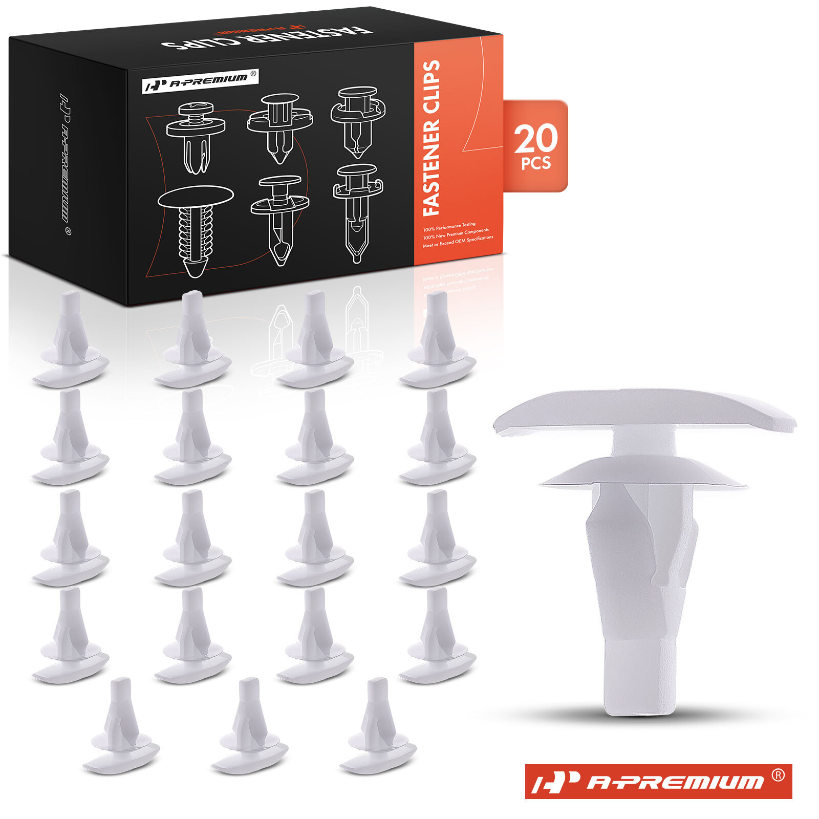A-Premium 20Pcs 6mm Nylon Weatherstrip Retainer Clips Double Head-Type for Lexus