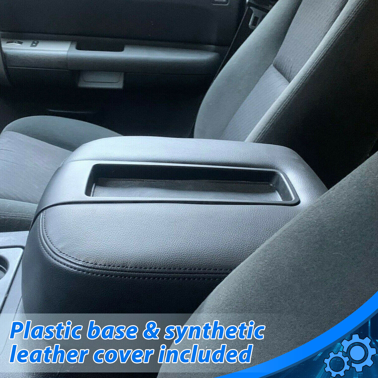 Black Center Console Armrest Lid for Chevy Silverado GMC Sierra 2007-2014