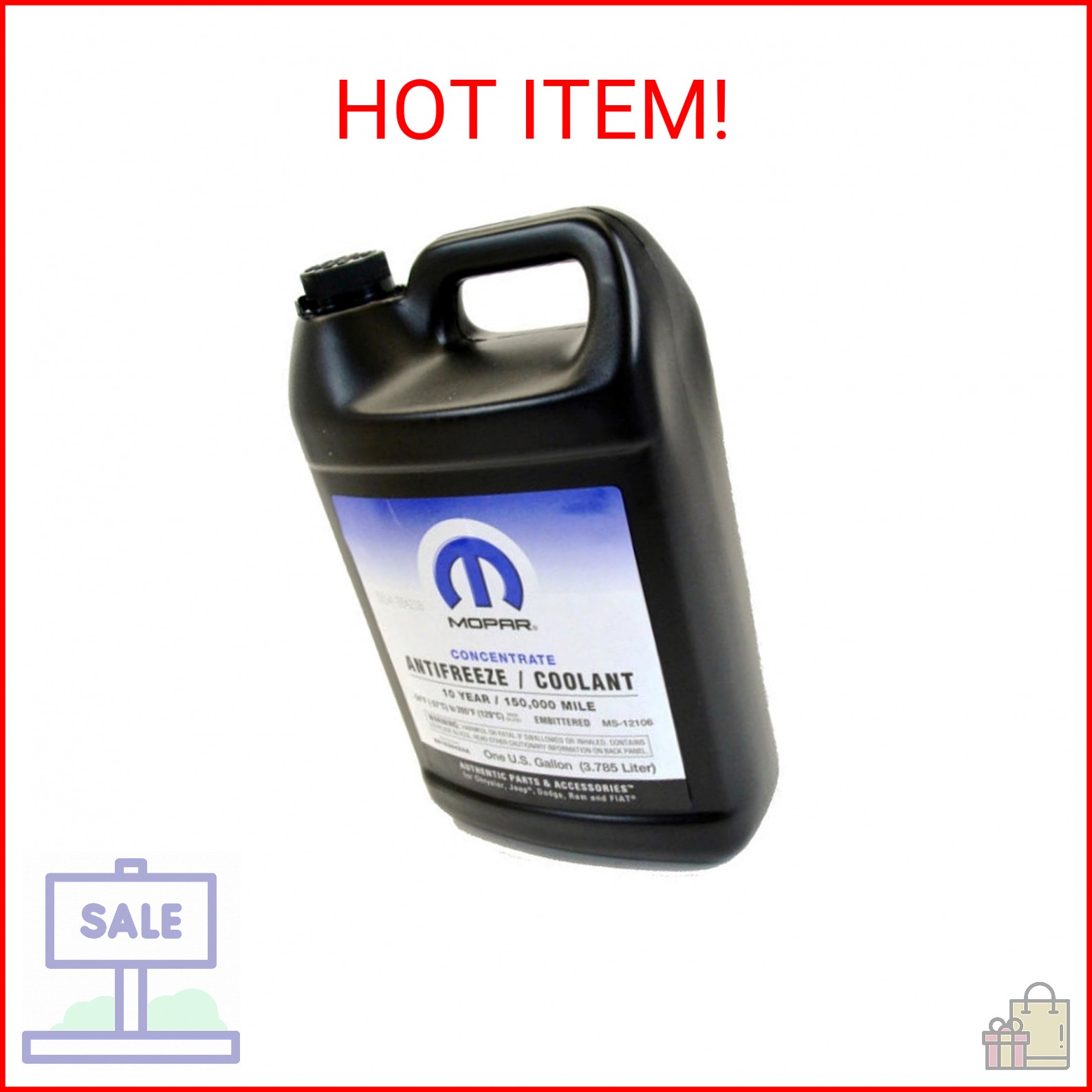 Mopar Antifreeze Coolant Concentrate, 1 Gallon (6816348AB)
