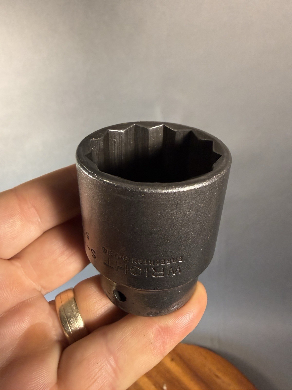 Wright Tool, 1/2″ Drive Socket 1-1/2” 12 PT Made in Barberton, OH. Vintage 1953