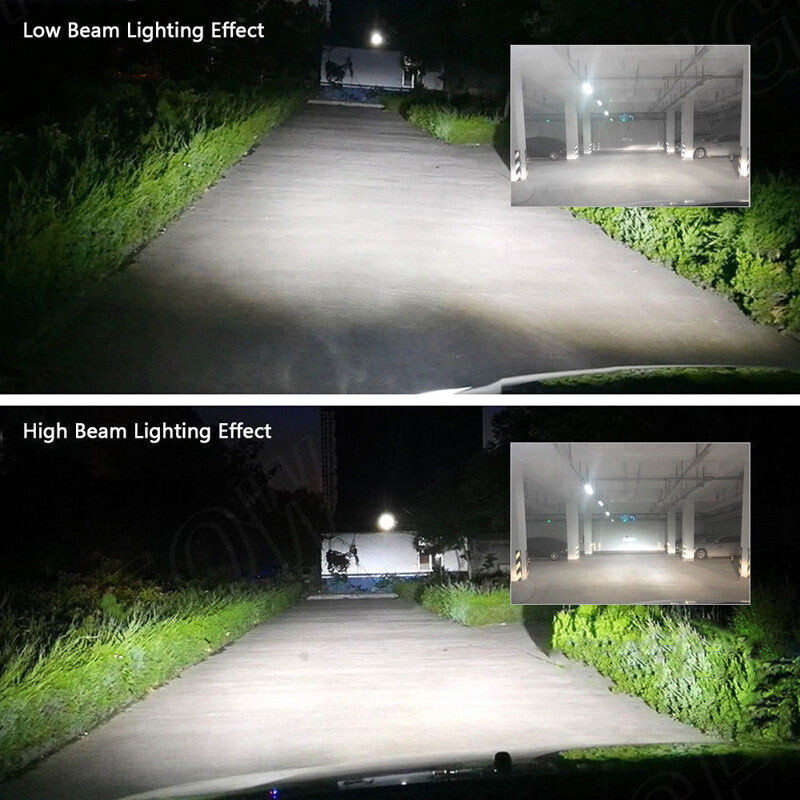 9005+9006 Combo LED Headlight 240W 60000LM High/Low Beam 6000K White 4 Bulbs Kit