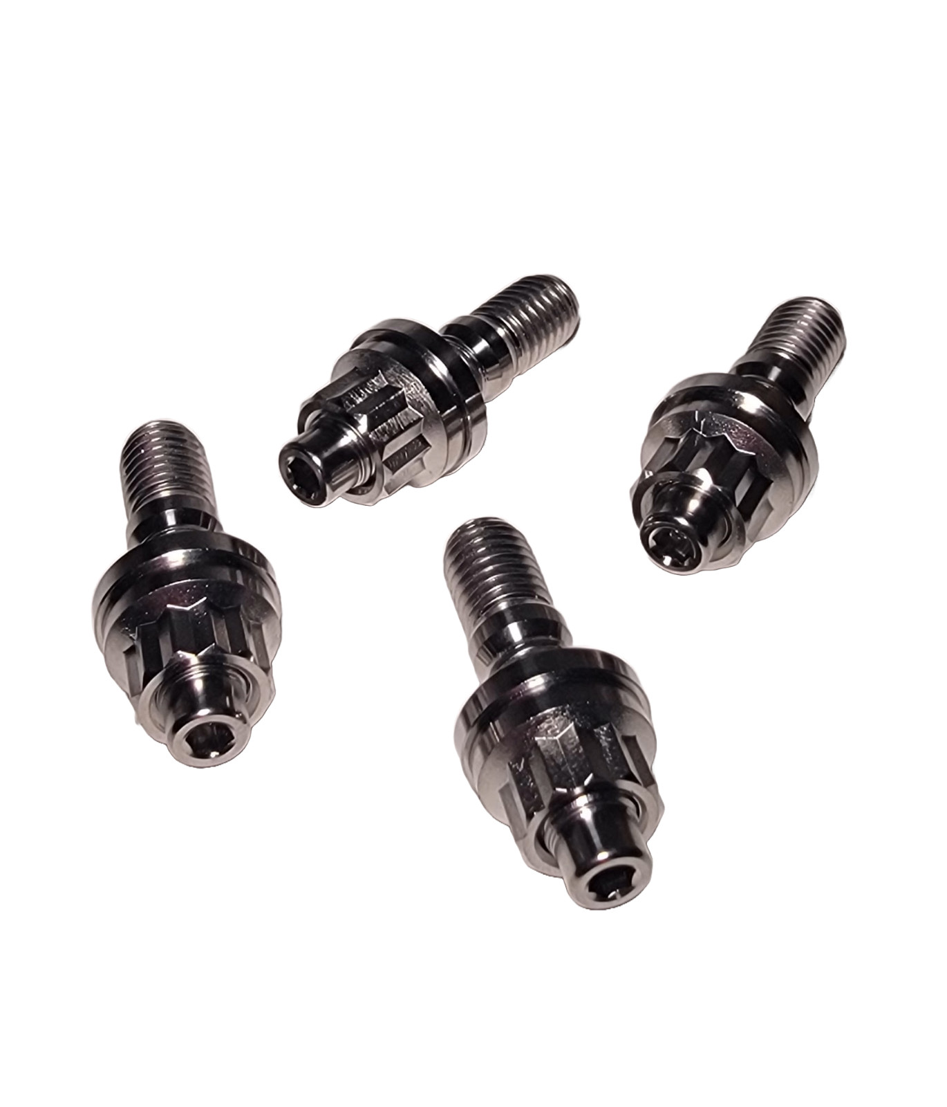 Turbo To Manifold Titanium M10x1.5mm Stud Kit 4Pc (Raw Silver)