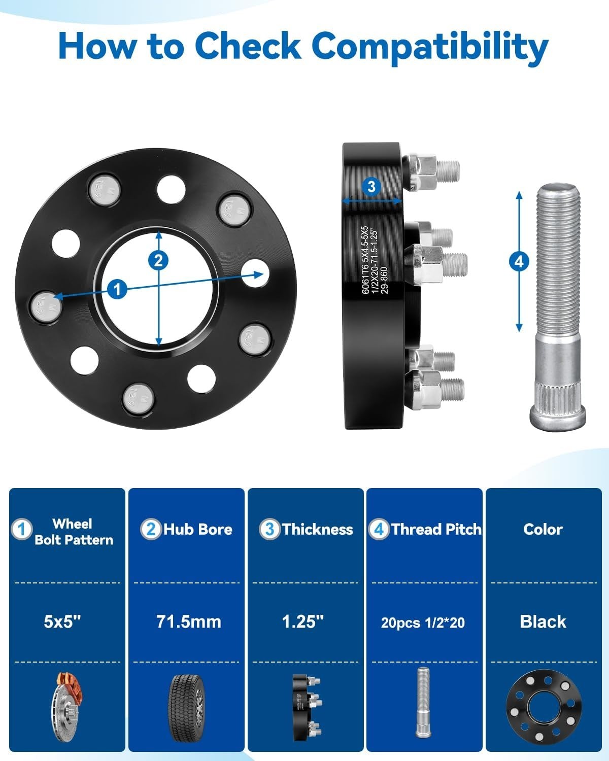 Precision CNC Machined 5×4.5 to 5×5 Wheel Adapters for Safe Fitment & Aesthetics