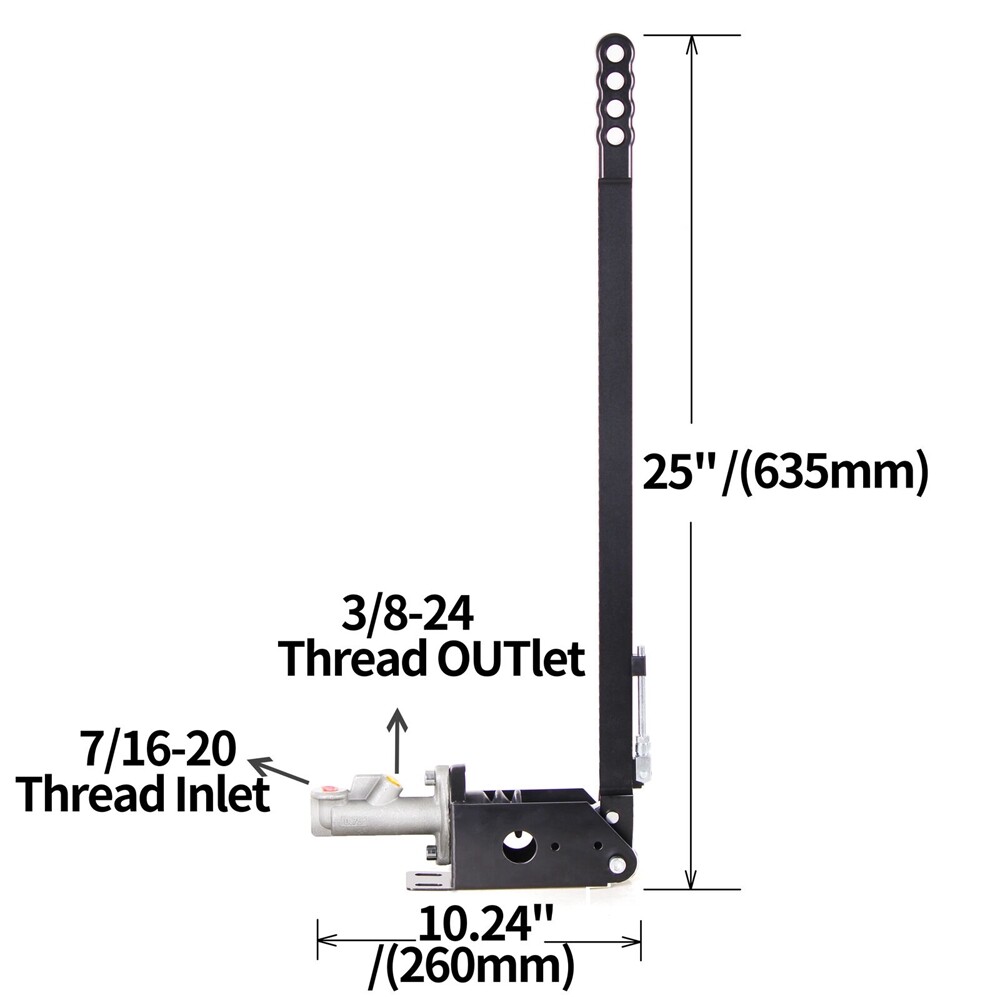 25″ Aluminum Drift Hydro E-Brake Racing Hydraulic Handbrake Long Arm Gear Kit