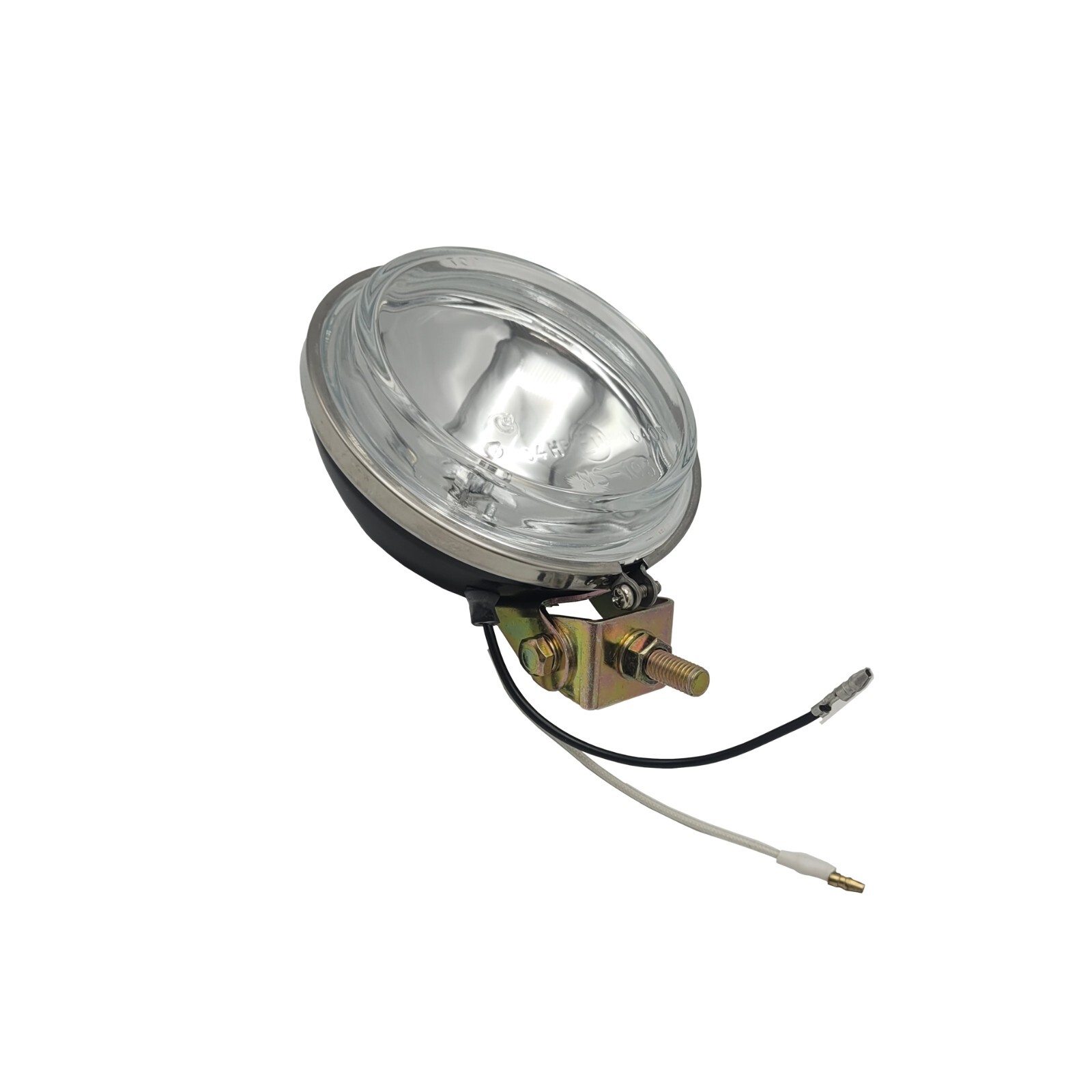 UNIVERSAL 4″ ROUND CLEAR GLASS LENS OFF ROAD FOG DRIVING BUMPER LIGHTS LAMPS KIT