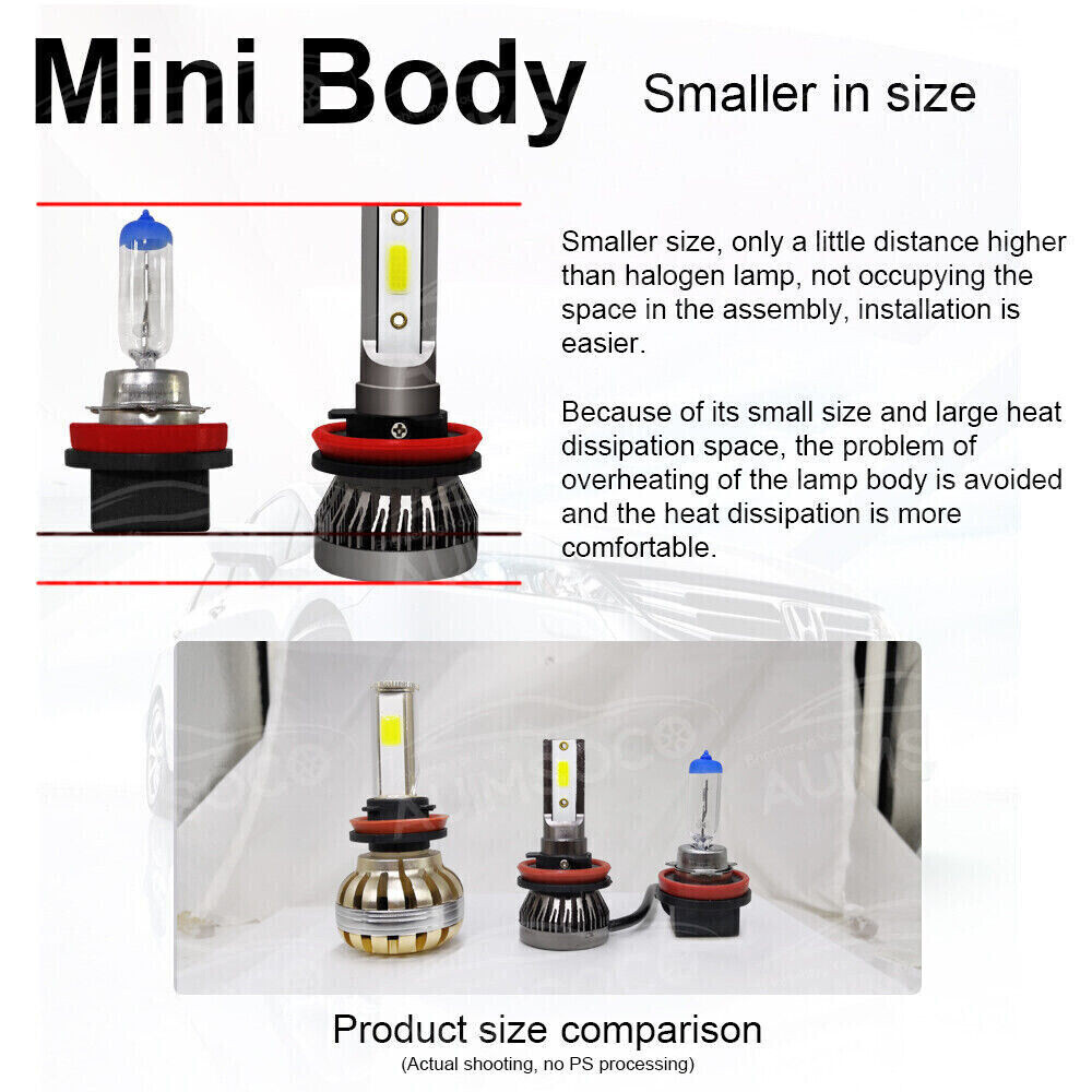 For 2015-2021 2022 2023 Ford F150 F 150 LED Headlight Hi/Lo Beam Fog Light Bulbs