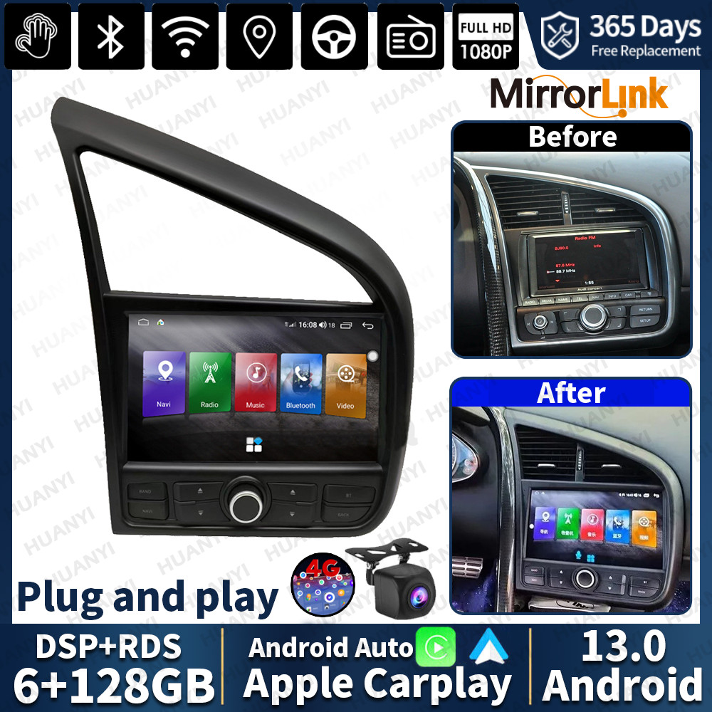 For Audi R8 V8 V10 Android Car Stereo Radio Apple Carplay GPS Navigation Update