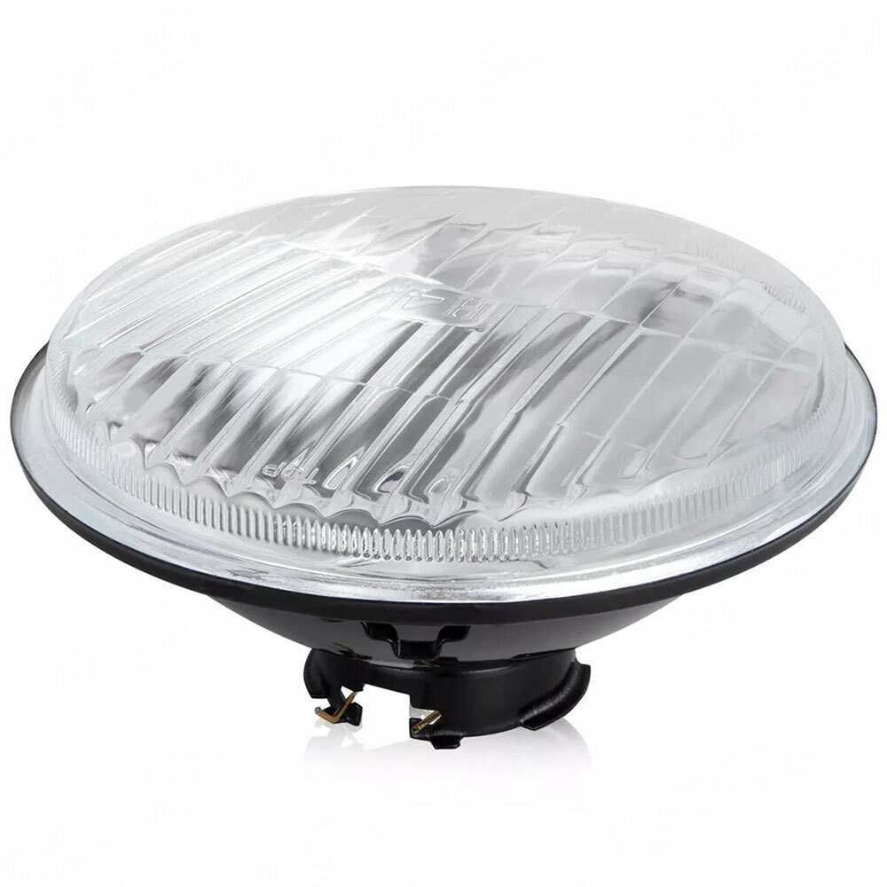 5.75″ Round Glass Headlight Lamp Housing Hi/Low Beam Fit H4 LED HID Halogen Bulb