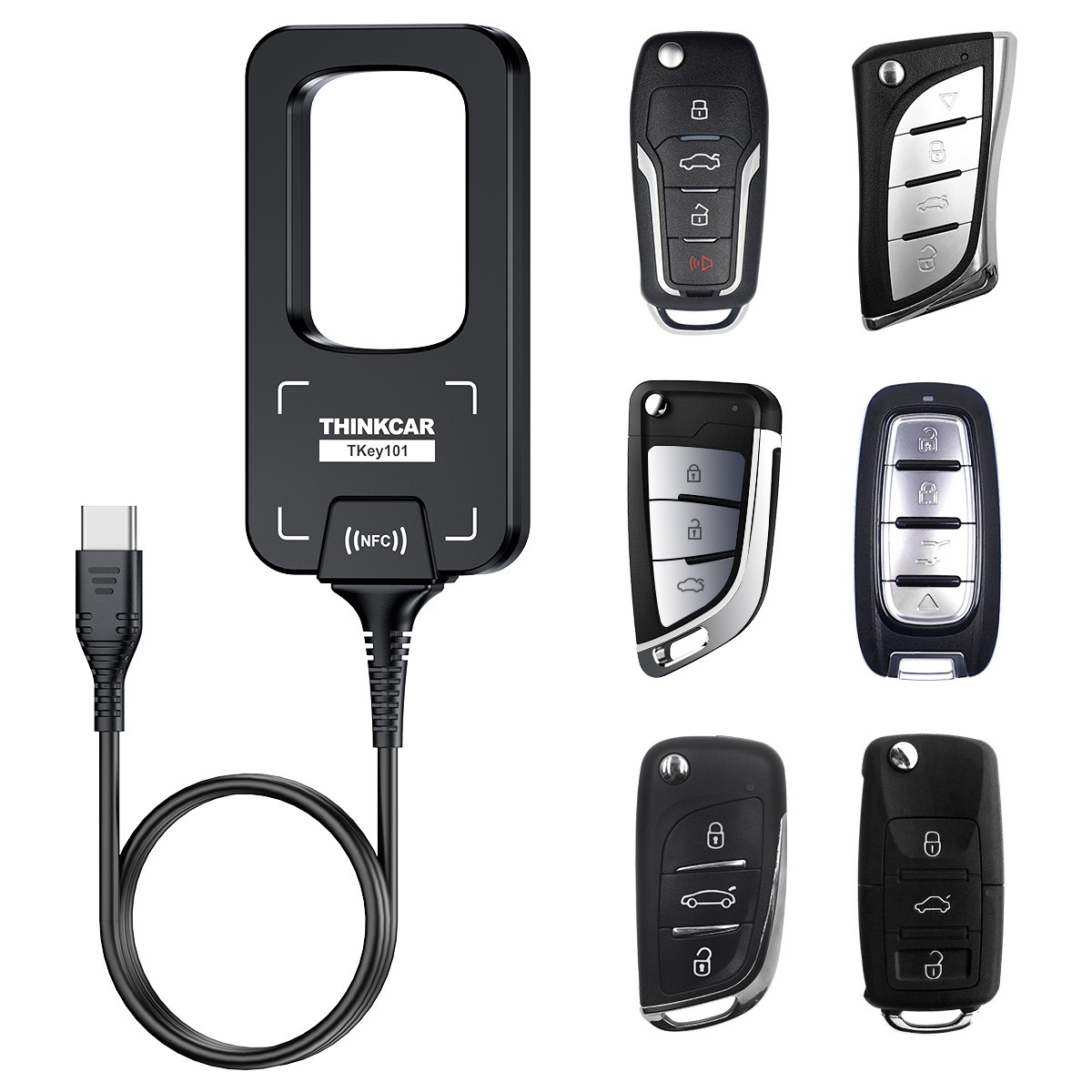 THINKCAR TKEY101 Car Key Programmer &6+Remote Key AUTO Universal For 689BT/892BT