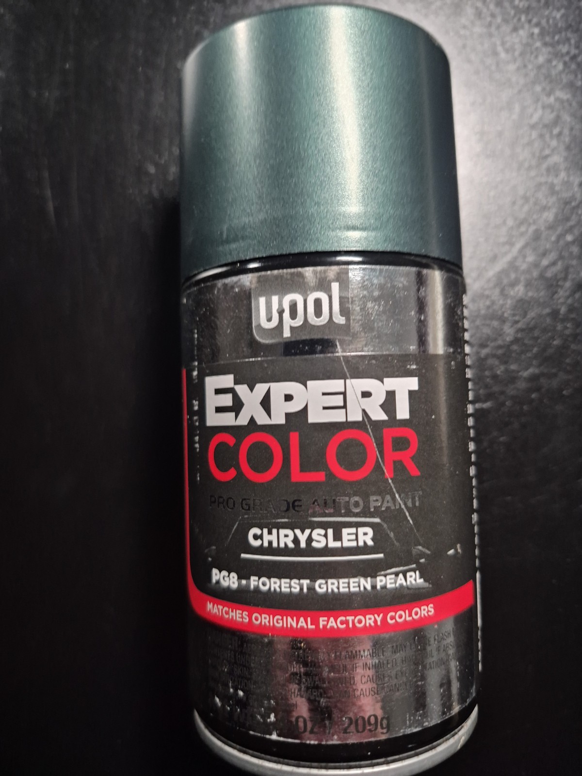 Upol 7.4oz Can Chrysler Pro Grade Auto Paint PG8- Forest Green Pearl UPFC800