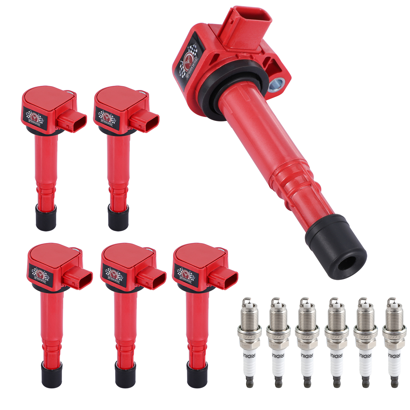6 UF242 Ignition Coils & Spark Plug Pack For 2000-2007 Honda Accord 3.0L 3.5L V6