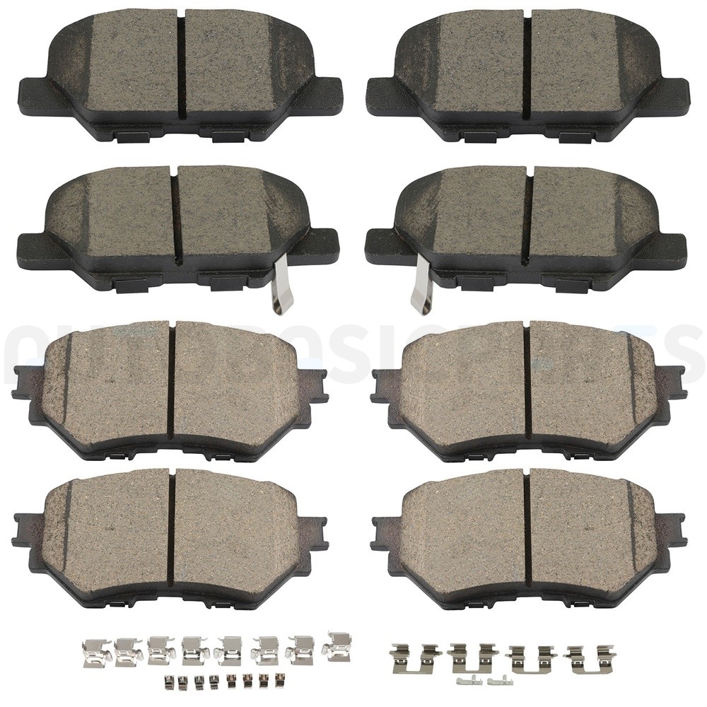 For 2014-2016 Mazda 3 2.0L 2.5L 8 Pcs Brake Pads Left Right Rear Front