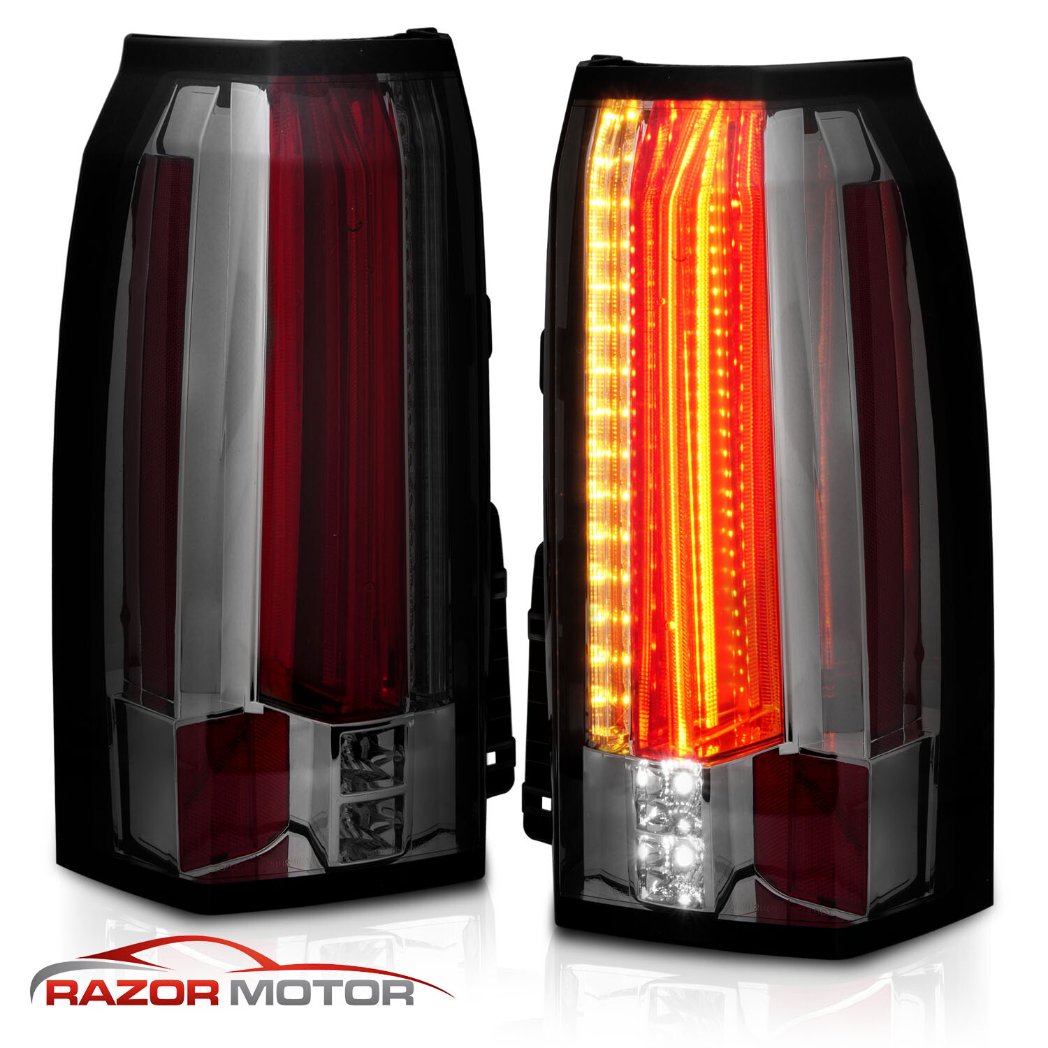 2015-2018 Full Function LED Bar Smoke Tail Lights Pair For GMC Yukon / Yukon XL