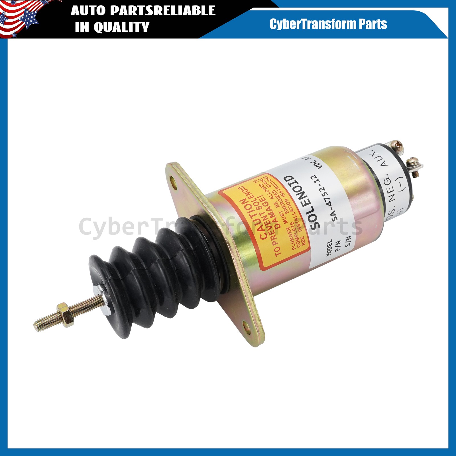 NEW For Woodward 2003 12S7U1B2A SA-4752-12 12V 3-Terminal Fuel Shutdown Solenoid