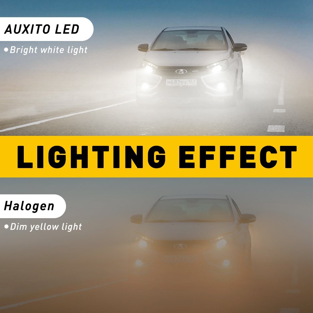 AUXITO 3157 3156 LED Reverse Backup Light Bulbs 6000K White 4000LM Super Bright