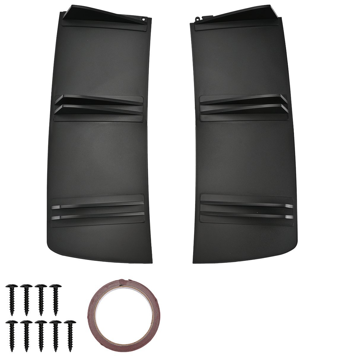 For Lincoln MKZ MKS Glossy Black Rear Lip Bumper Diffuser Shark Fin Splitter US