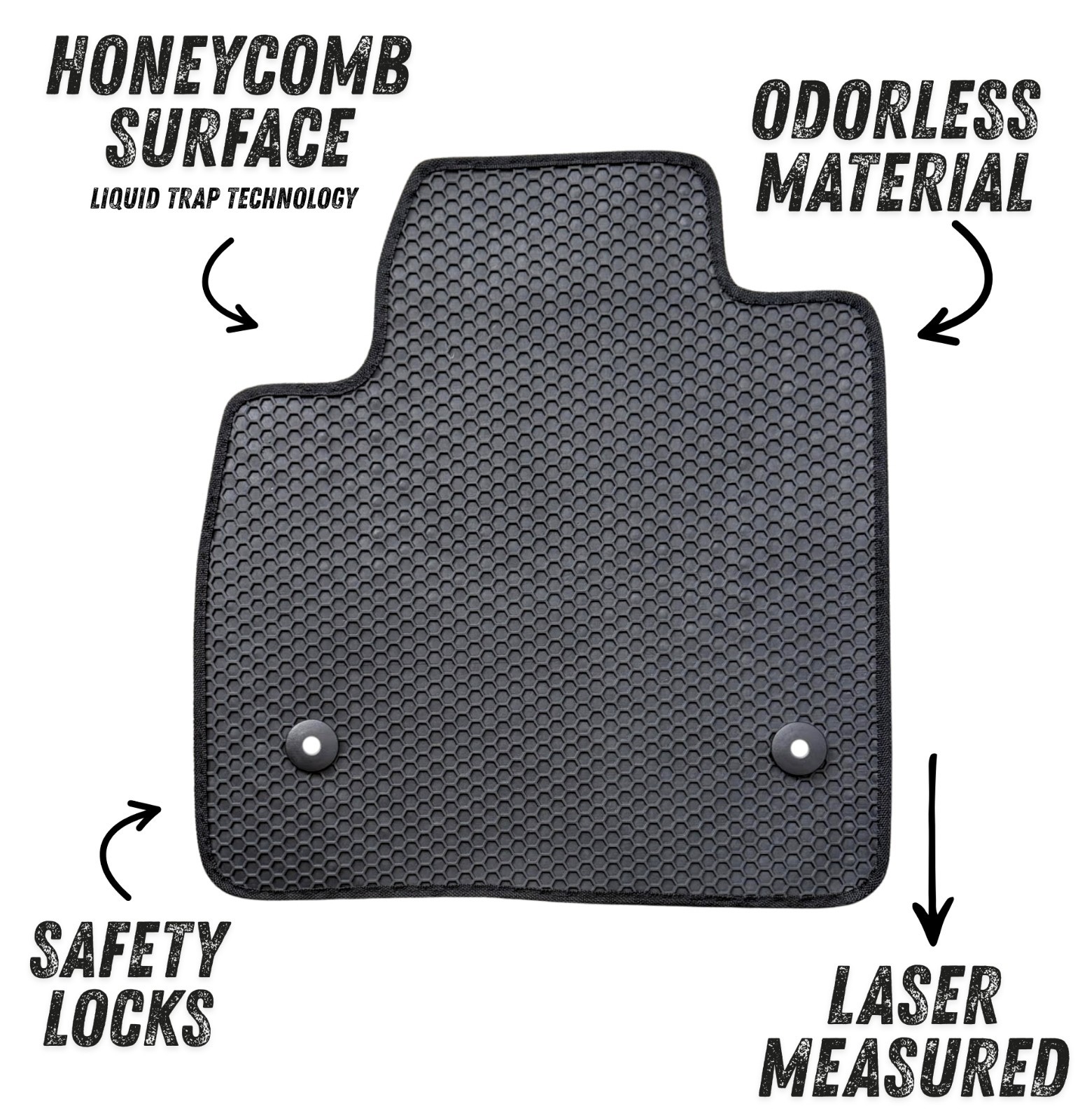 All Weather Floor Mats For 2019 to 2024 Chevrolet Blazer Front & Rear Black