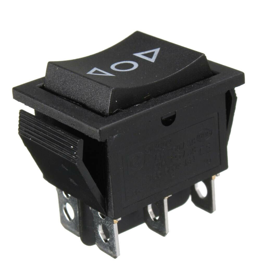 2x Momentary Rocker Switch 6-Pin DPDT Hoist Winch UP/DOWN Arrows DC 12V 6A Car