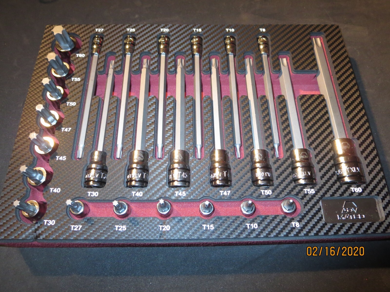 MATCO 1/4″3/8″ and 1/2″dr. 26 Pc. Torx SET 8T thru 60T NEW w/form fit tray