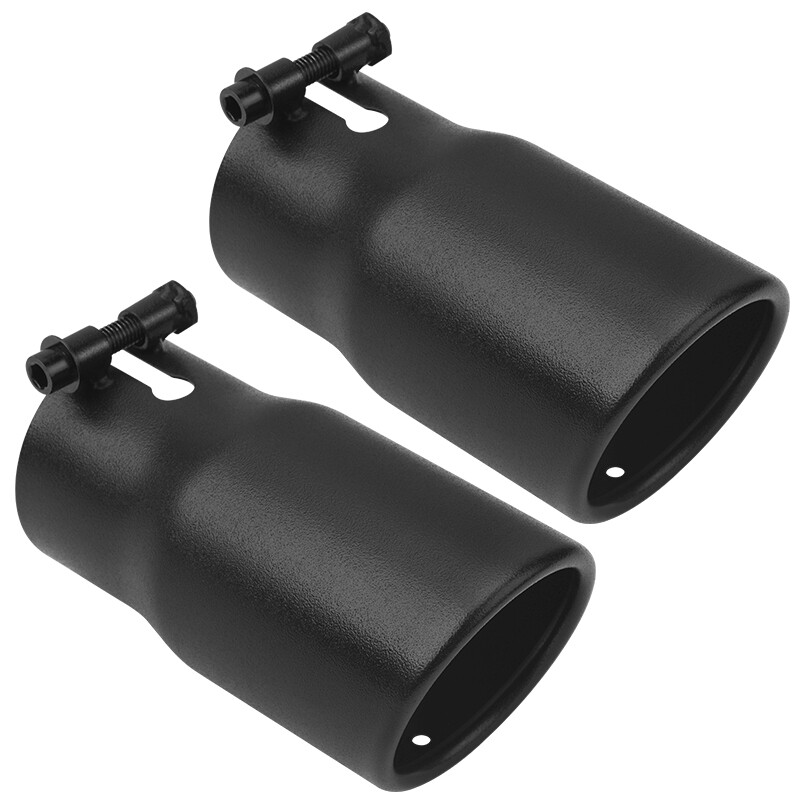 Pair Exhaust Tip 2.5″ Inlet 3″ Outlet 6″ Long Clamp-On / Bolt-On Stainless Steel