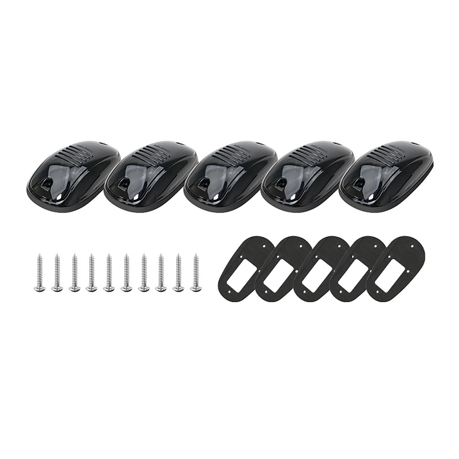 5PCS Smoked Amber LED Cab Roof Top Marker Running Lights For Jeep Truck SUV Car