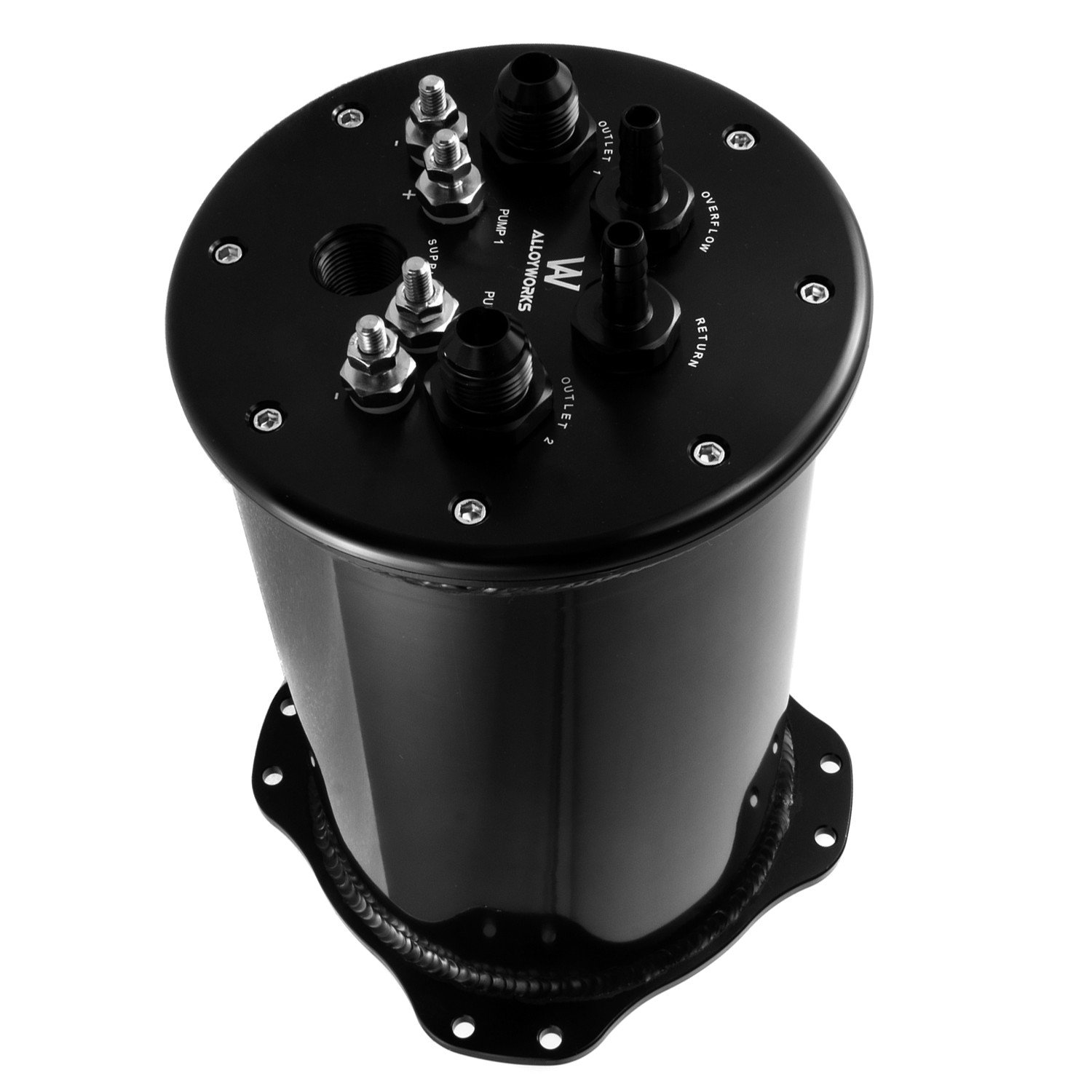 2.8L Fuel Surge Tank For Single or 2.6L Dual 39-40mm Pumps 8AN Ports