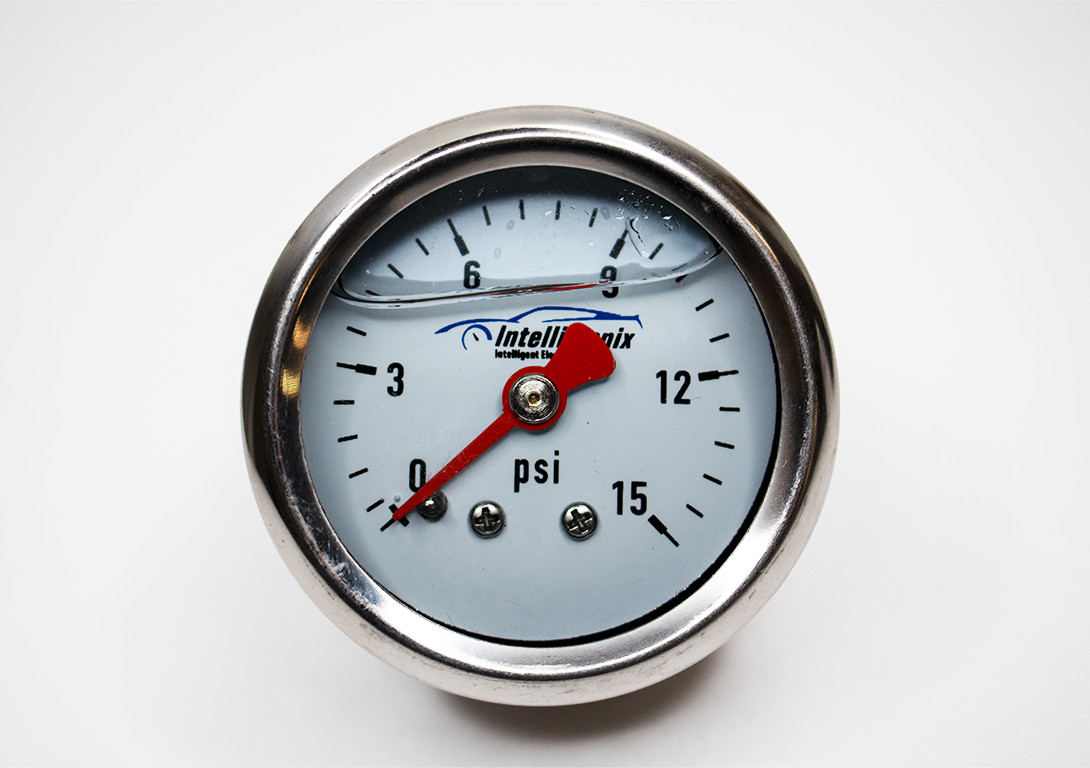 0-15 PSI 1.5″ FUEL PRESSURE GAUGE Liquid filled,1/8″ NPT, LIFETIME WARRANTY!
