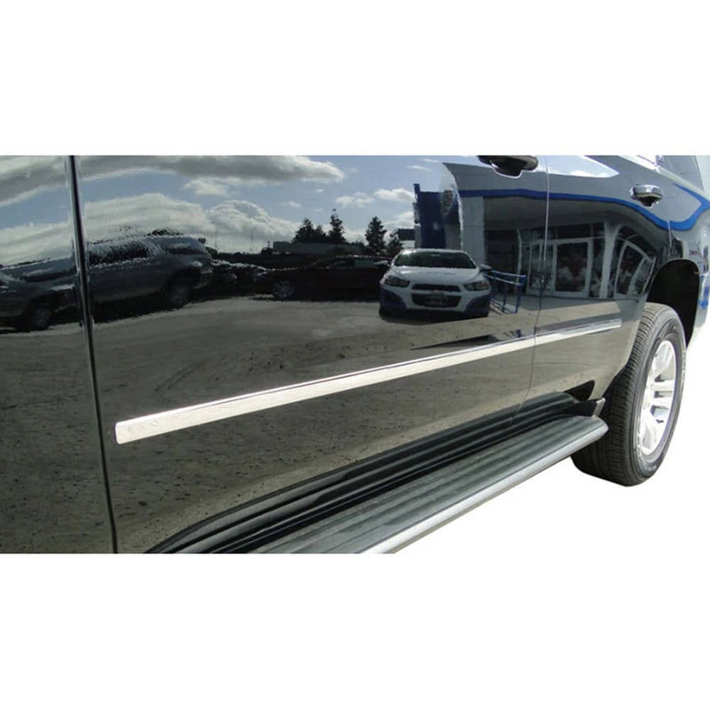 4p Stainless Side Molding Overlay fits 15-20 Chevy Suburban by Brighter Design