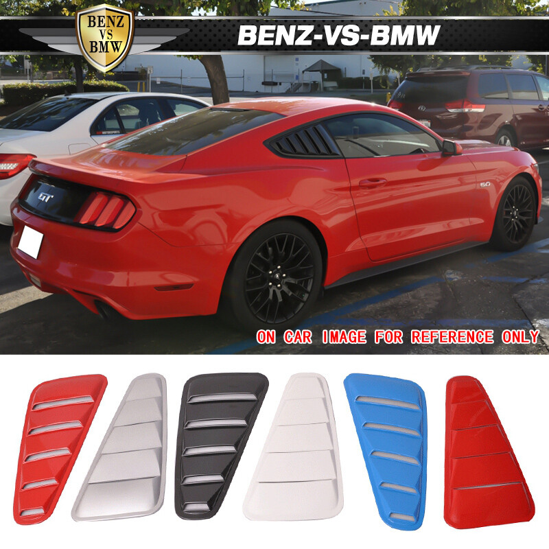 Fit 15-22 Ford Mustang OE Style Painted All Color Window Louver PP-Polypropylene