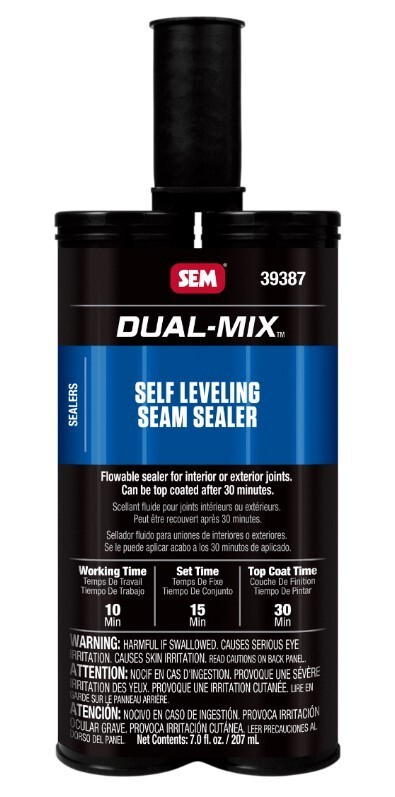 SEM 39387 Dual-Mix Self Leveling Auto Body Seam Sealer 7 oz.