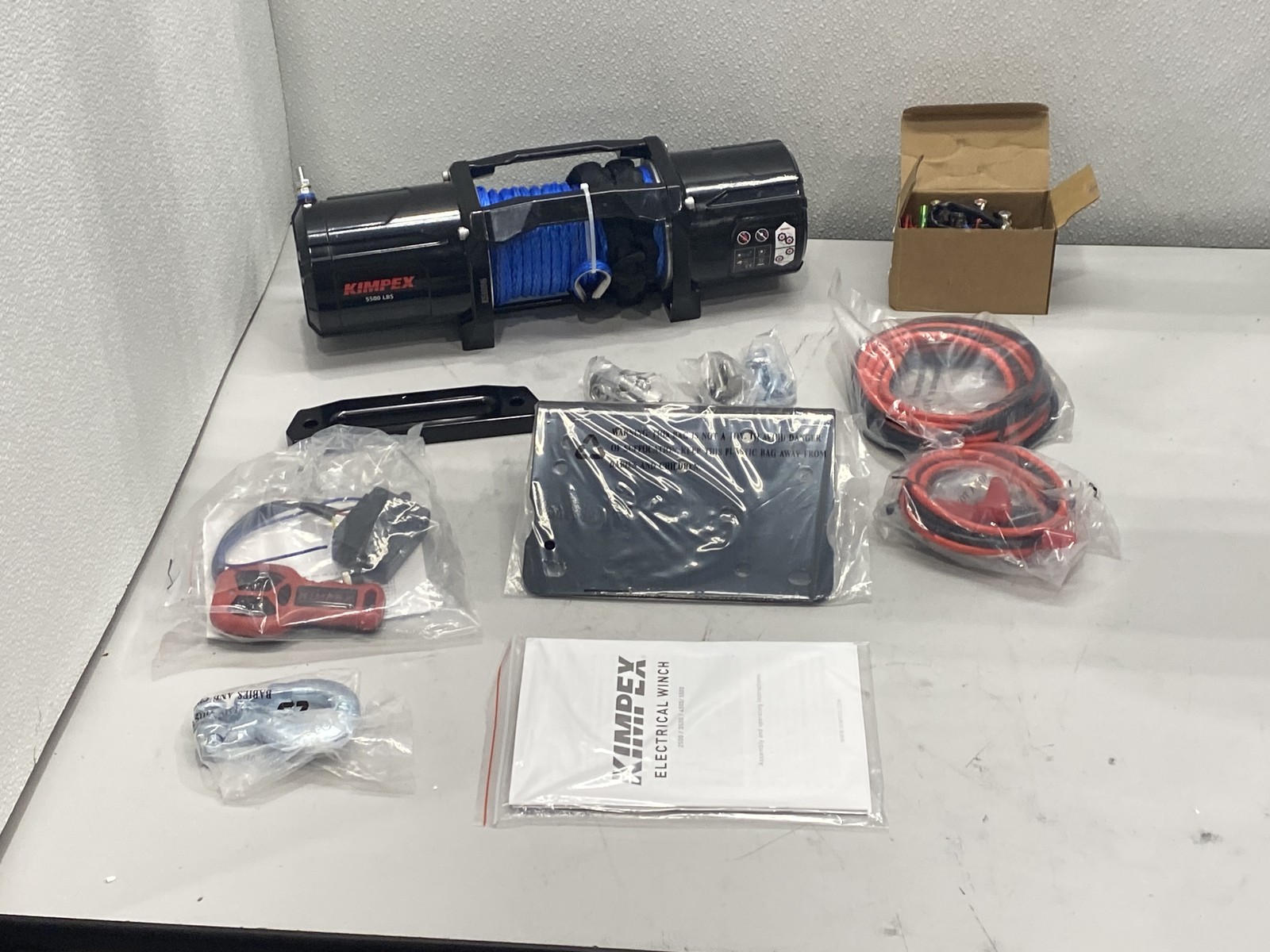 Kimpex 5500 lbs Electric Winch Kit IP67 Waterproof Synthetic Rope 458172