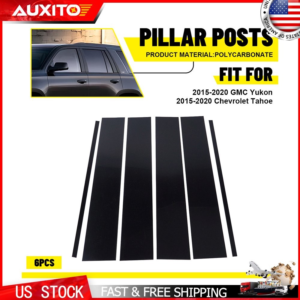 For GMC Yukon 2015 2016 2017 2018 2019 2020 6Pcs Pillar Post Trim Cover Set
