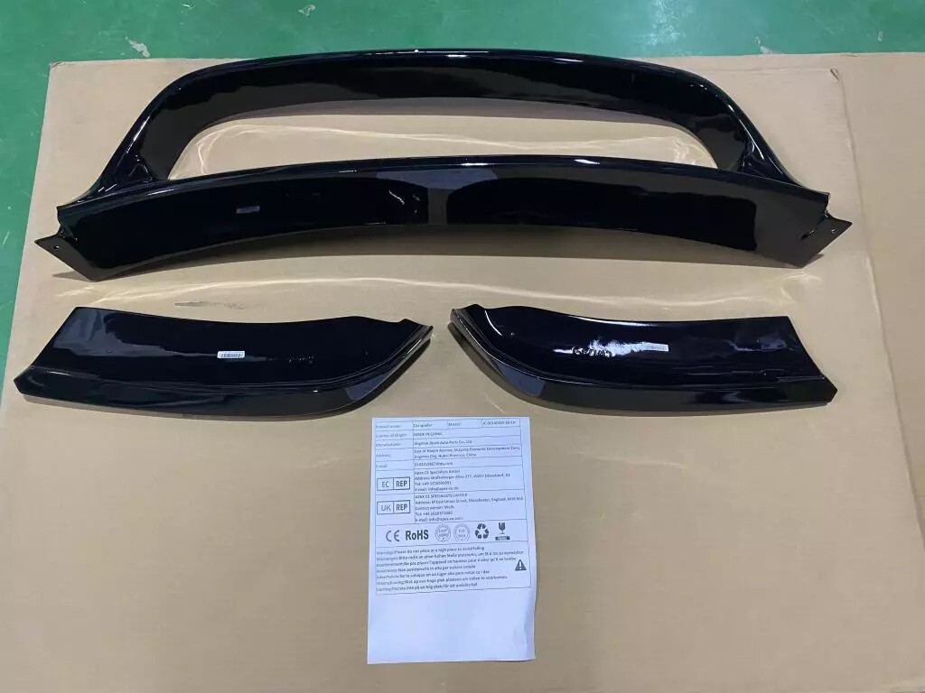 Fits BMW E71 X6M E70 X5M 2010-2014 GLOSS BLACK Front Bumper Lip Spoiler Splitter