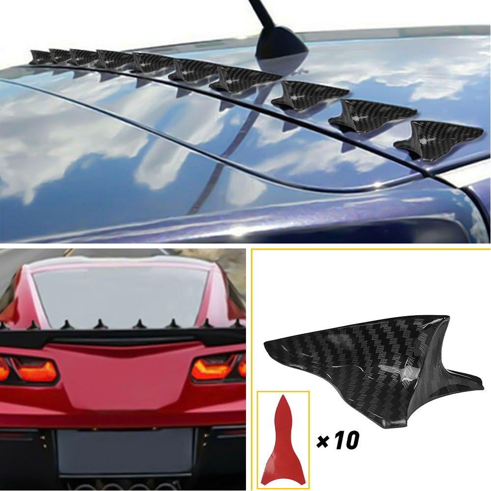 Carbon Fiber Shark Roof Car Fin Decorative Sticker Universal Decors Accessories