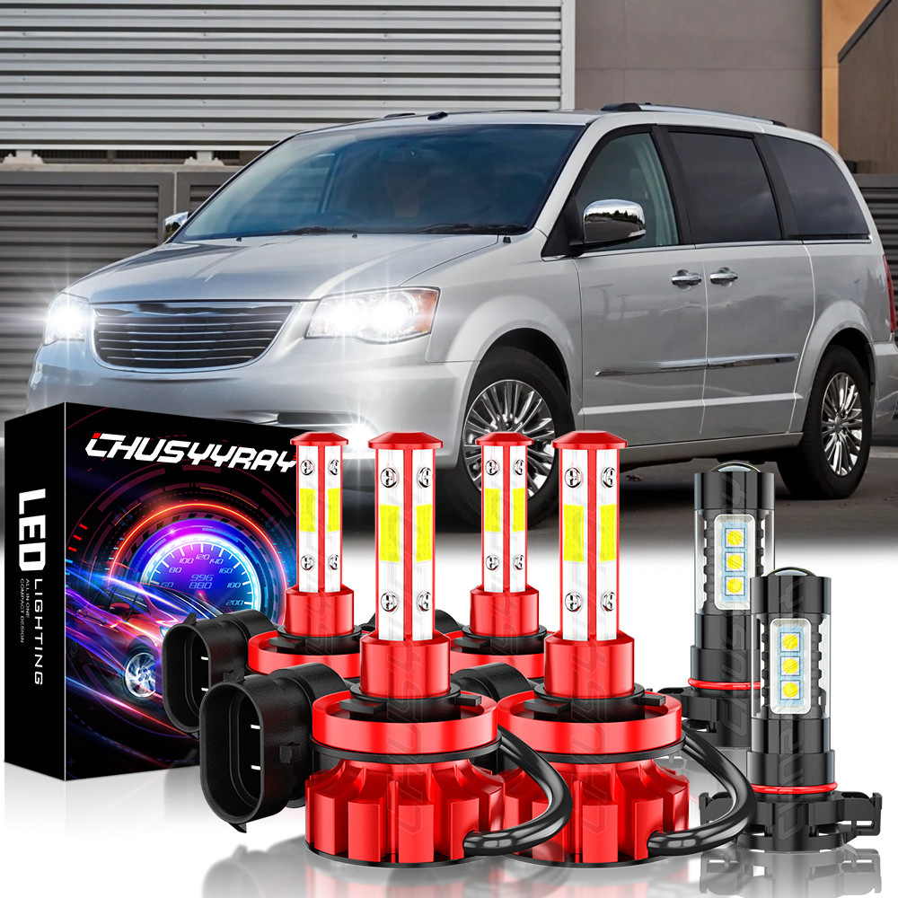 For Chrysler Town & Country 2010-2016 Combo LED Headlights + Fog Light Bulbs Kit