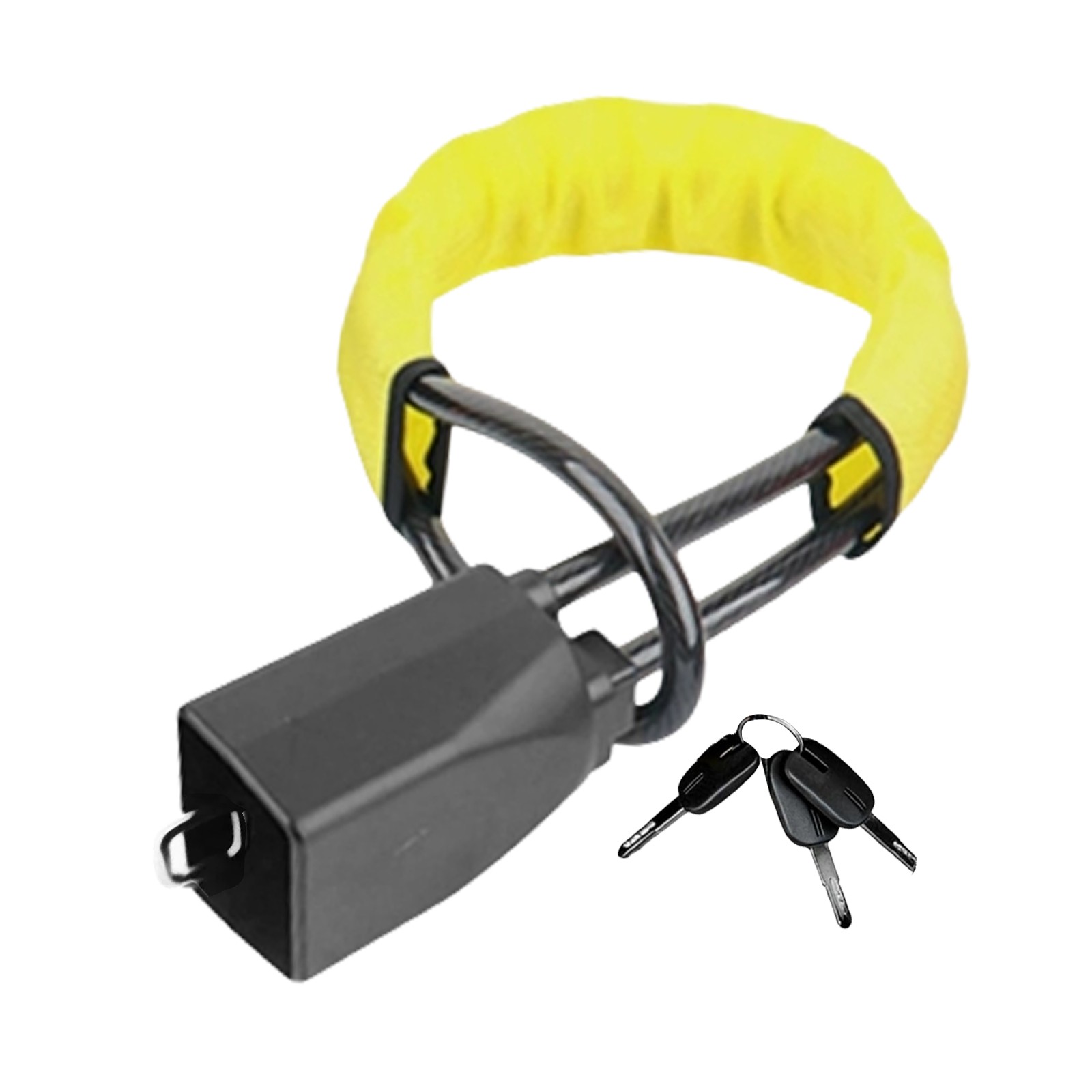 Car Anti-theft Steering Wheel Lock 3 Keys Included Universal Fit Seat Belt Lock