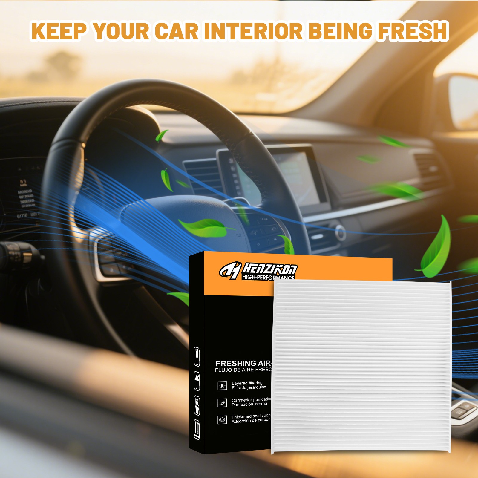 Combo Engine & Cabin Air Filter Set for Chevy Silverado 1500 2014-2018