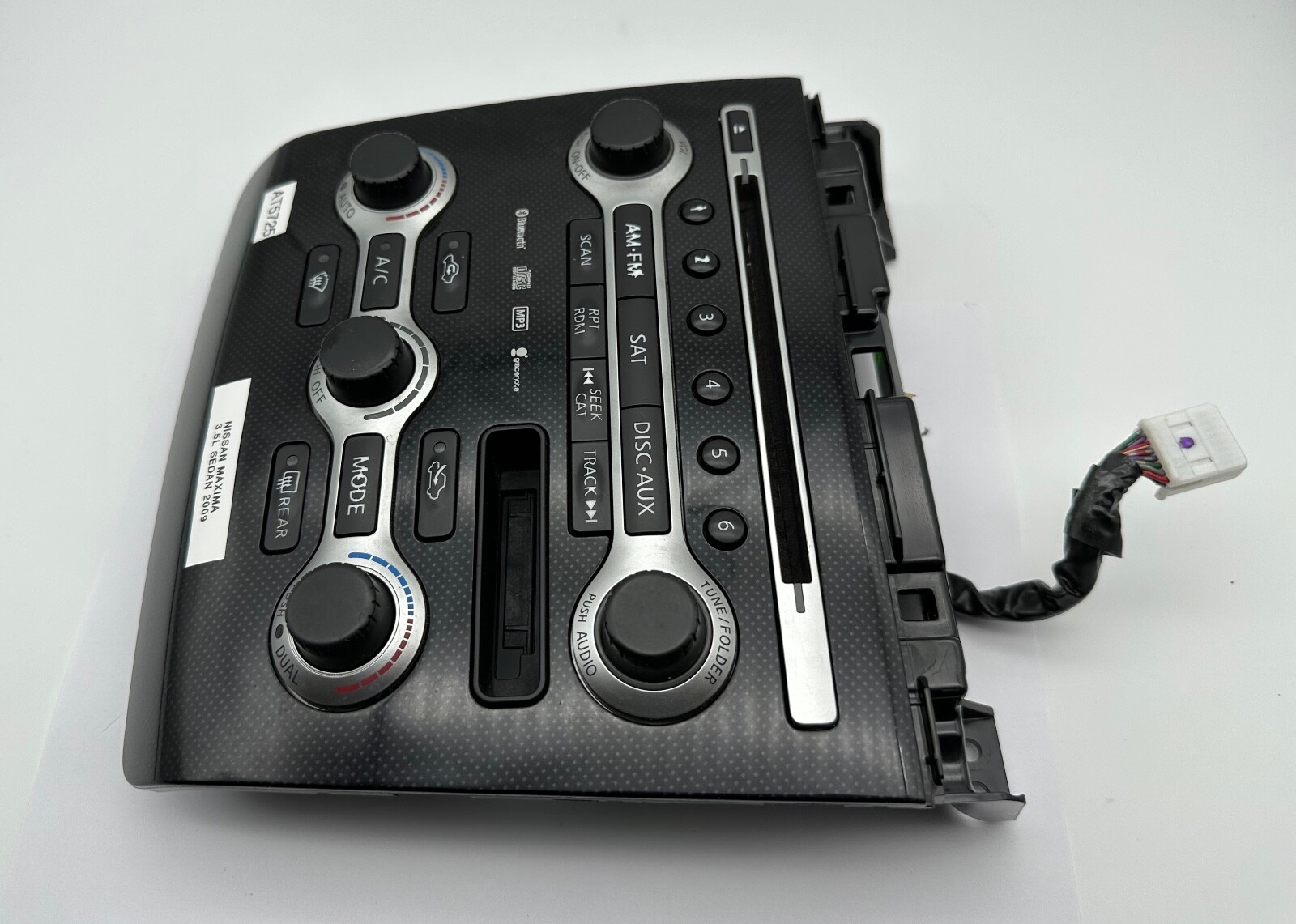 OEM 09-14 Nissan Maxima A35 AM FM Radio Climate Control CD Temp Switch Panel