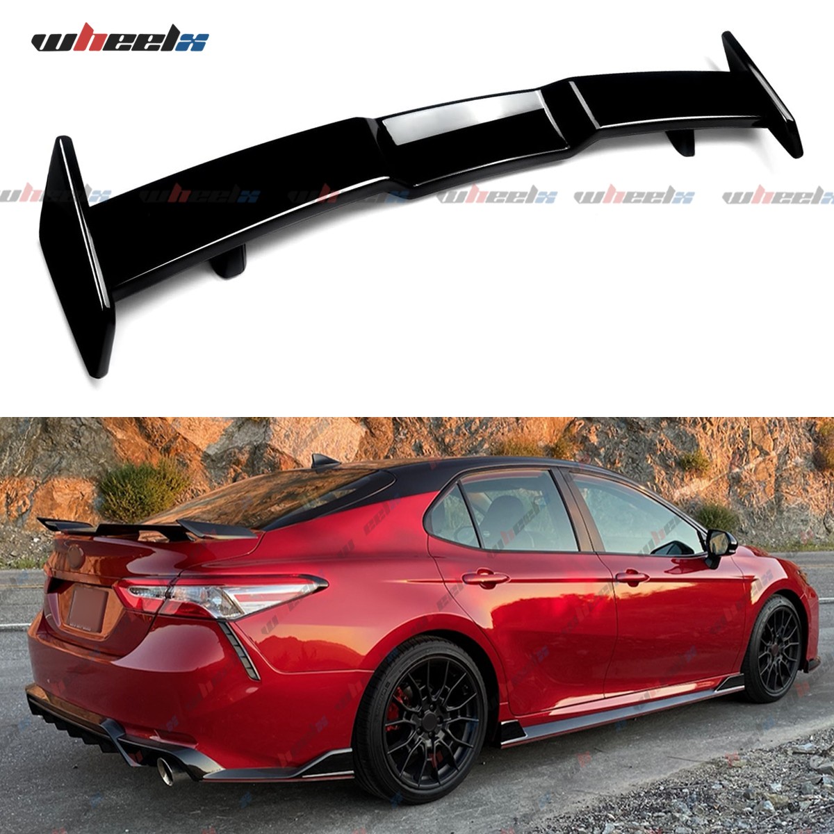 Rear Trunk Spoiler Wing Lip for 2018-2024 Toyota Camry Gloss Black JDM TRD Style