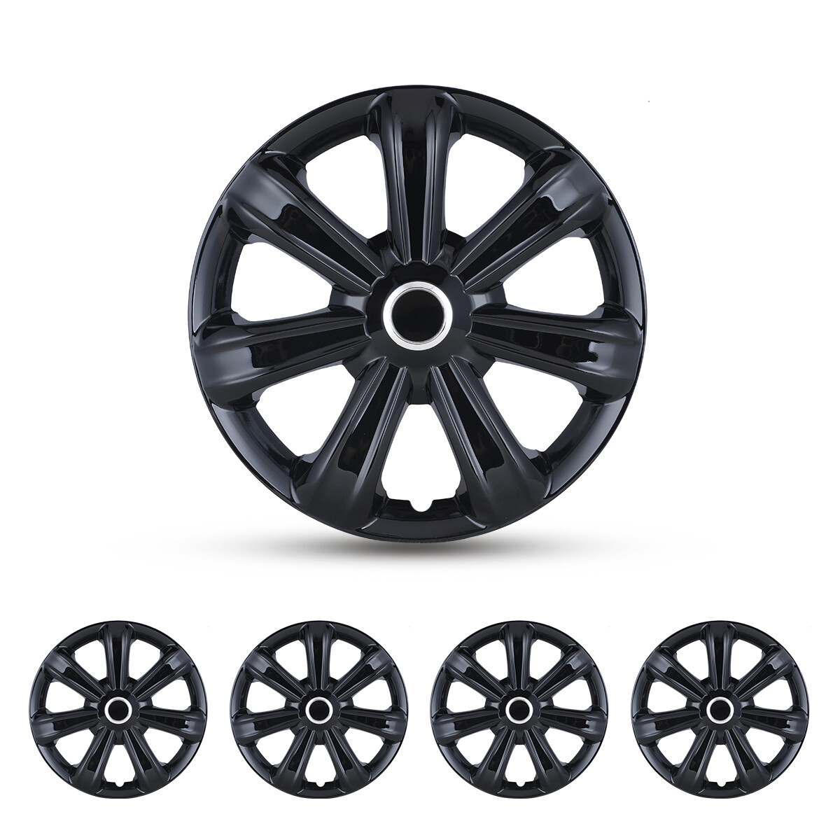USA 14″ 15″ 16″ Set of 4 Wheel Covers Snap On Full Hub Caps Tire & Steel Rim