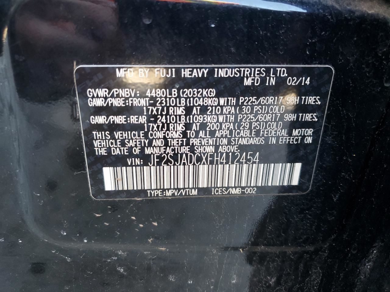Axle Shaft Rear Axle Automatic Transmission CVT 2.5L Fits 14-18 FORESTER 3468124
